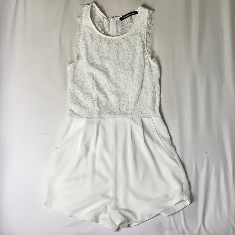 Lace short romper